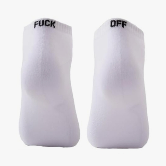 White Statement Socks 4 Pack - Picture 1 of 4